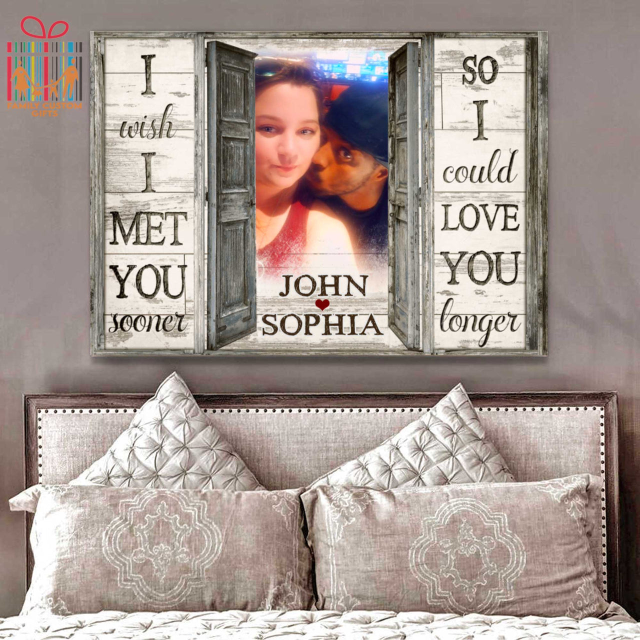 Couple Custom Canvas Art I Wish I Met You Sooner Personalized Wall Art for Couple - Matte Canvas (1.25")
