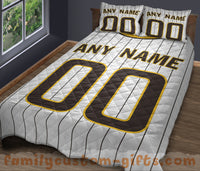 Thumbnail for Custom Quilt Sets San Diego Jersey Personalized Baseball Premium Quilt Bedding for Men Women