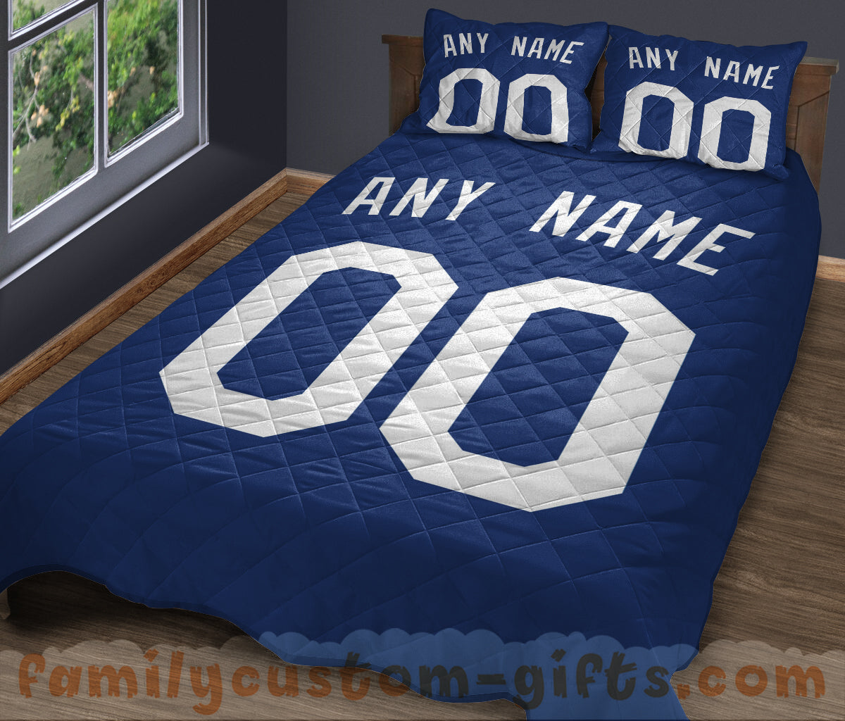 Custom Quilt Sets Los Angeles Jersey Personalized Baseball Premium Quilt Bedding for Men Women
