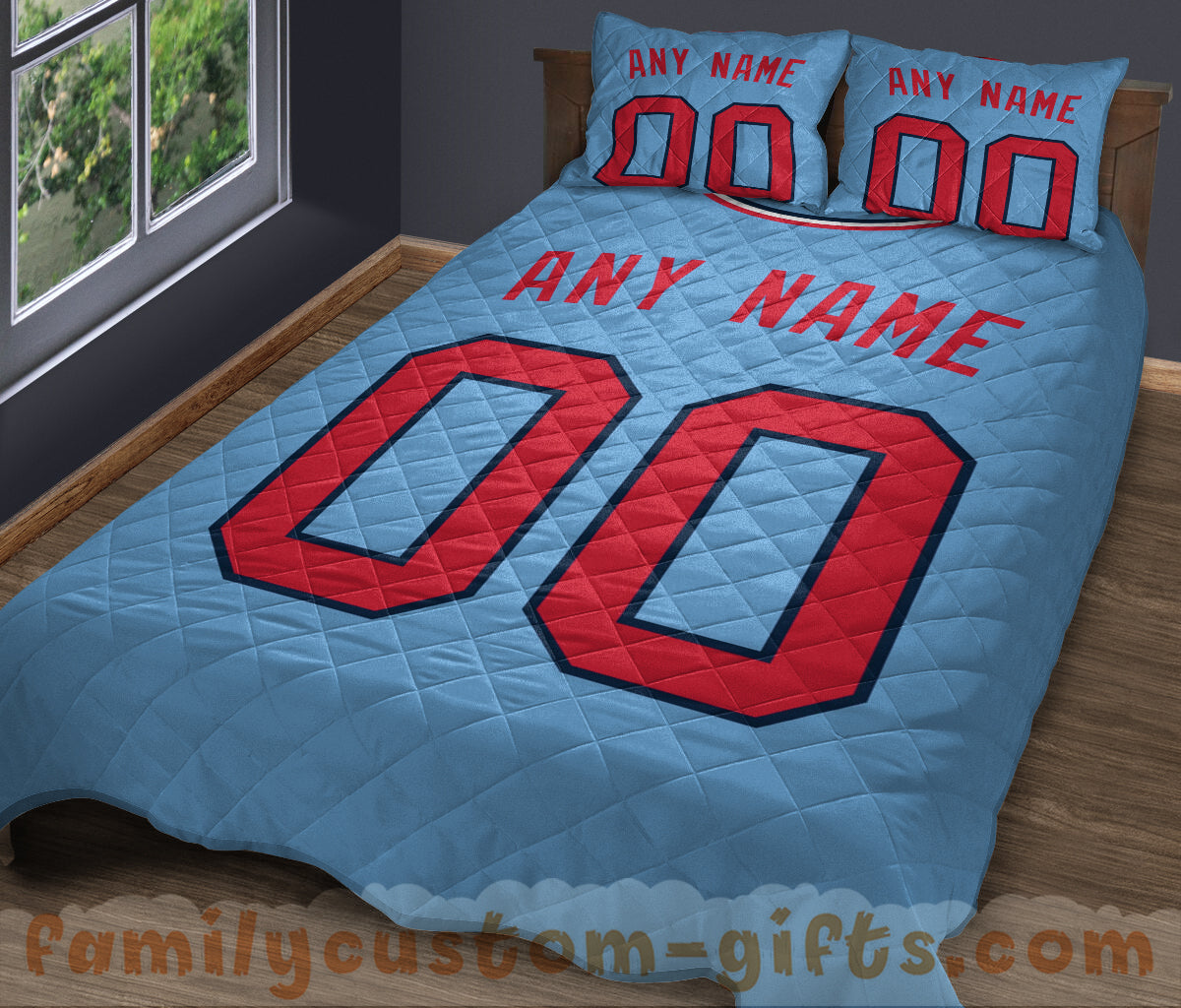 Custom Quilt Sets Minnesota Jersey Personalized Baseball Premium Quilt Bedding for Boys Girls Men Women