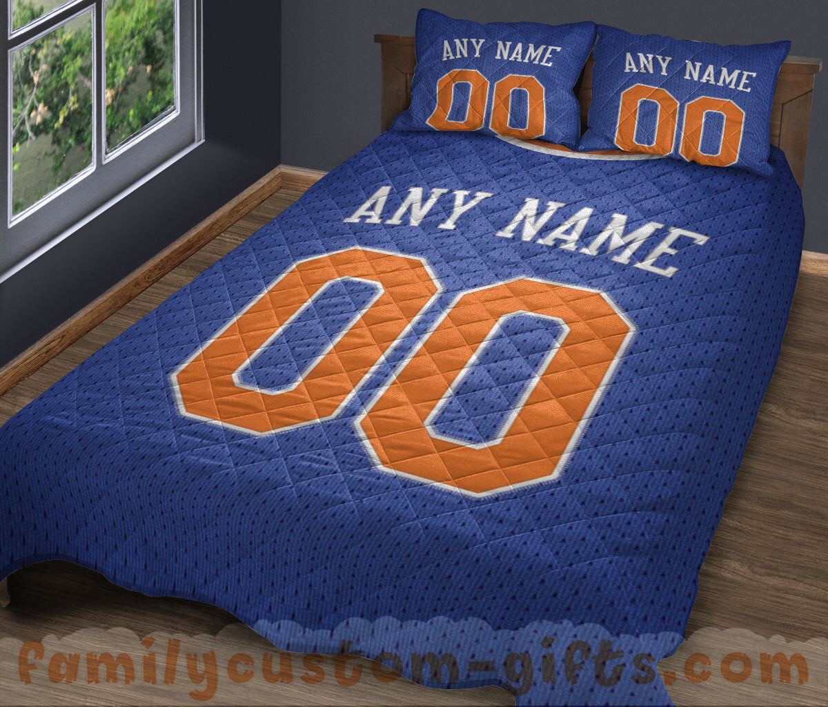 Custom Quilt Sets New York Jersey Personalized Basketball Premium Quilt Bedding for Men Women