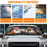 Thumbnail for Custom Windshield Sun Shade for Car Fun Cute Bull Dog Driver Car Sun Shade - Car Accessory
