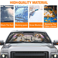 Thumbnail for Custom Windshield Sun Shade for Car Fun Cute Beagle Family Driver Car Sun Shade