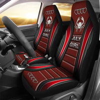 Thumbnail for Custom Car Seat Cover for Girls Happy Birthday in July Girl Leather Seat Covers for Cars