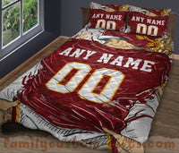 Thumbnail for Custom Quilt Sets Washington Jersey Personalized Football Premium Quilt Bedding for Men Women