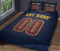 Thumbnail for Custom Quilt Sets Cleveland Jersey Personalized Basketball Premium Quilt Bedding for Men Women