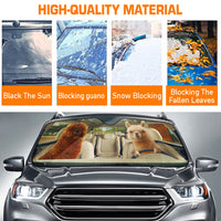Thumbnail for Custom Windshield Sun Shade for Car Cute Couple Llama Alpaca Driving Car Sun Shade