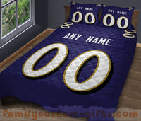 Thumbnail for Custom Quilt Sets Baltimore Jersey Personalized Football Premium Quilt Bedding for Men Women