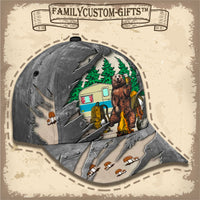 Thumbnail for Vintage Bear Drinking Beer Camping Custom Hats for Men & Women 3D Prints Personalized Baseball Caps