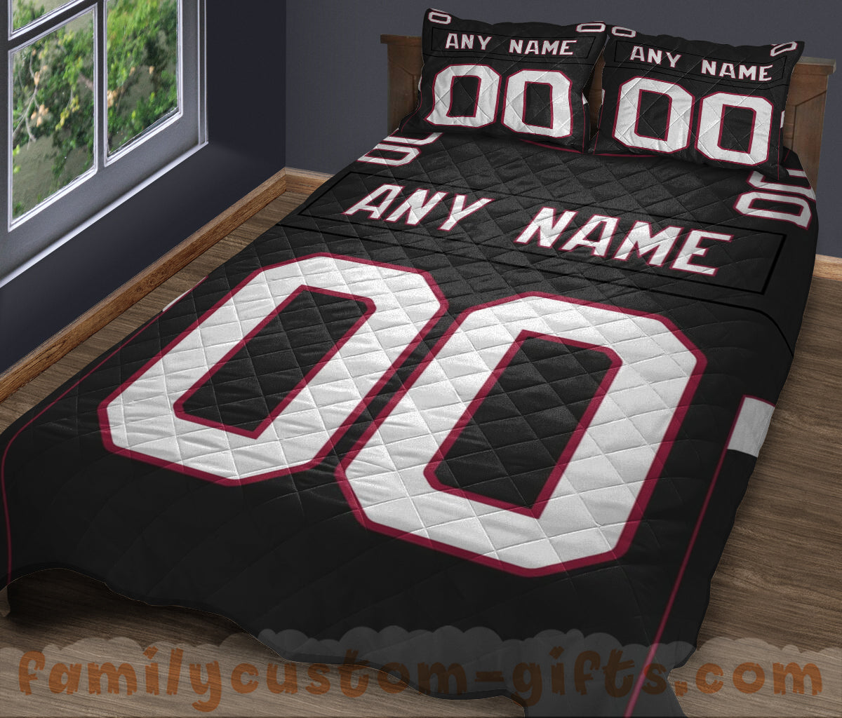 Custom Quilt Sets Arizona Jersey Personalized Football Premium Quilt Bedding for Men Women