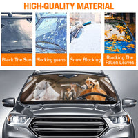Thumbnail for Custom Windshield Sun Shade for Car Cute Miniature Horse Family Driver Car Sun Shade