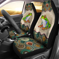 Thumbnail for Custom Car Seat Cover Frogs Bohemian Vintage Mandala Seat Covers for Cars
