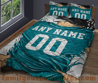 Thumbnail for Custom Quilt Sets Jacksonville Jersey Personalized Football Premium Quilt Bedding for Men Women