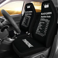 Thumbnail for Custom Car Seat Cover Black Queen Nutritional Facts Seat Covers for Cars
