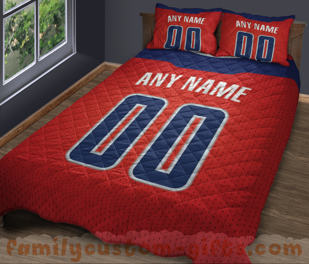 Custom Quilt Sets Washington Jersey Personalized Basketball Premium Quilt Bedding for Men Women