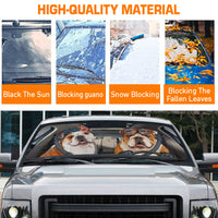 Thumbnail for Custom Windshield Sun Shade for Car Cute Bull Dog Driver Car Sun Shade - Car Accessory
