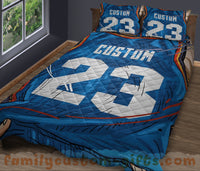 Thumbnail for Custom Quilt Sets Oklahoma City Jersey Personalized Basketball Premium Quilt Bedding for Men Women