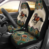Thumbnail for Custom Car Seat Cover Horse Bohemian Vintage Mandala Seat Covers for Cars