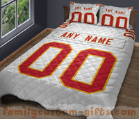 Thumbnail for Custom Quilt Sets Kansas City Jersey Personalized Football Premium Quilt Bedding for Men Women