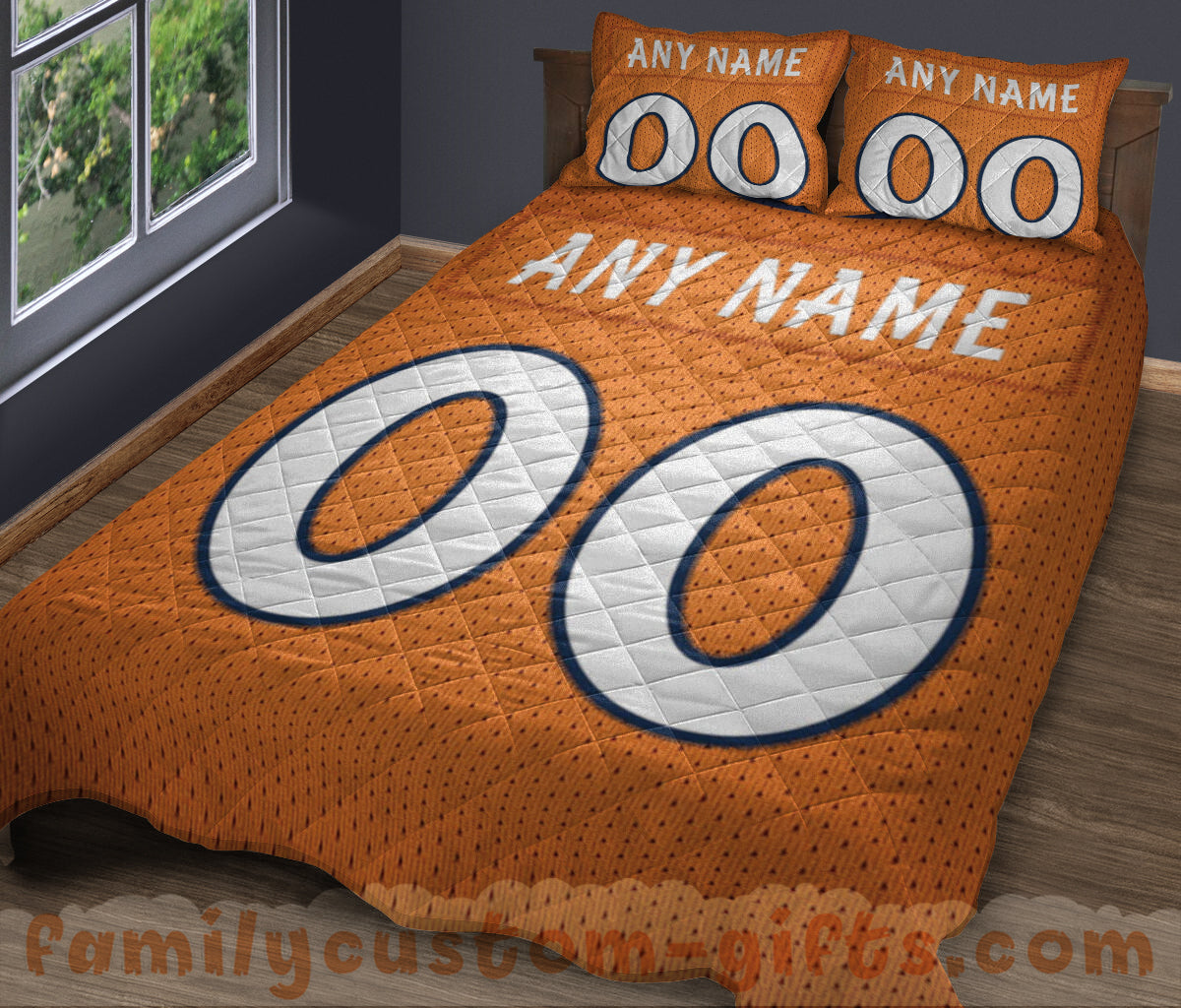 Custom Quilt Sets Denver Jersey Personalized Football Premium Quilt Bedding for Boys Girls Men Women