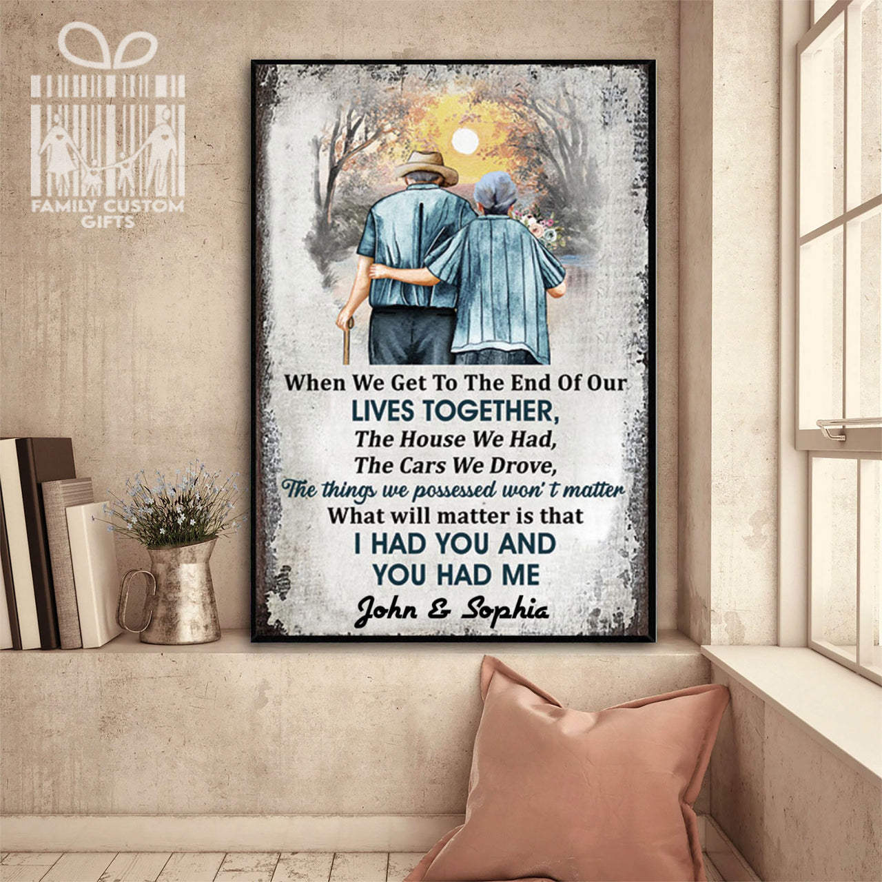 Custom Canvas Print Wall Art Family Old Couple When We Get Personalized Canvas Art - Matte Canvas (1.25")