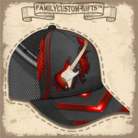 Thumbnail for Electric Guitar in Fire Custom Hats for Men & Women 3D Prints Personalized Baseball Caps