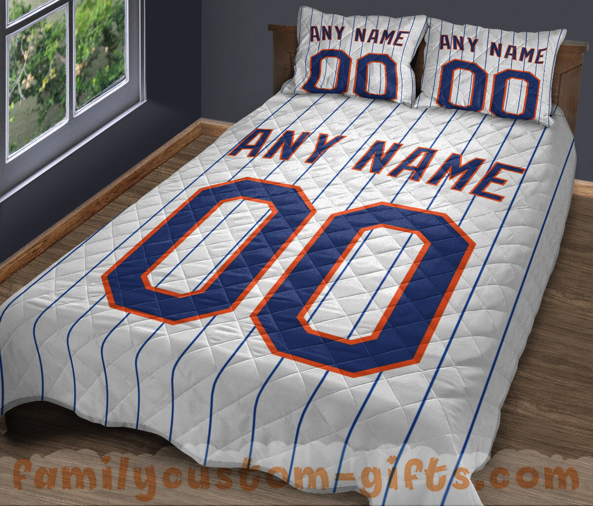 Custom Quilt Sets New York Jersey Personalized Baseball Premium Quilt Bedding for Boys Girls Men Women