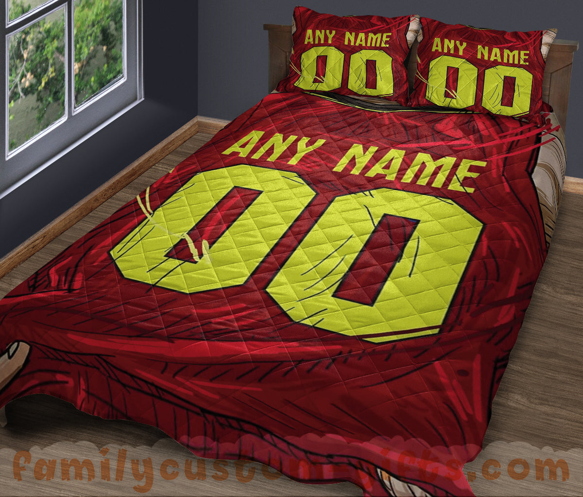 Custom Quilt Sets Atlanta Jersey Personalized Basketball Premium Quilt Bedding for Boys Girls Men Women