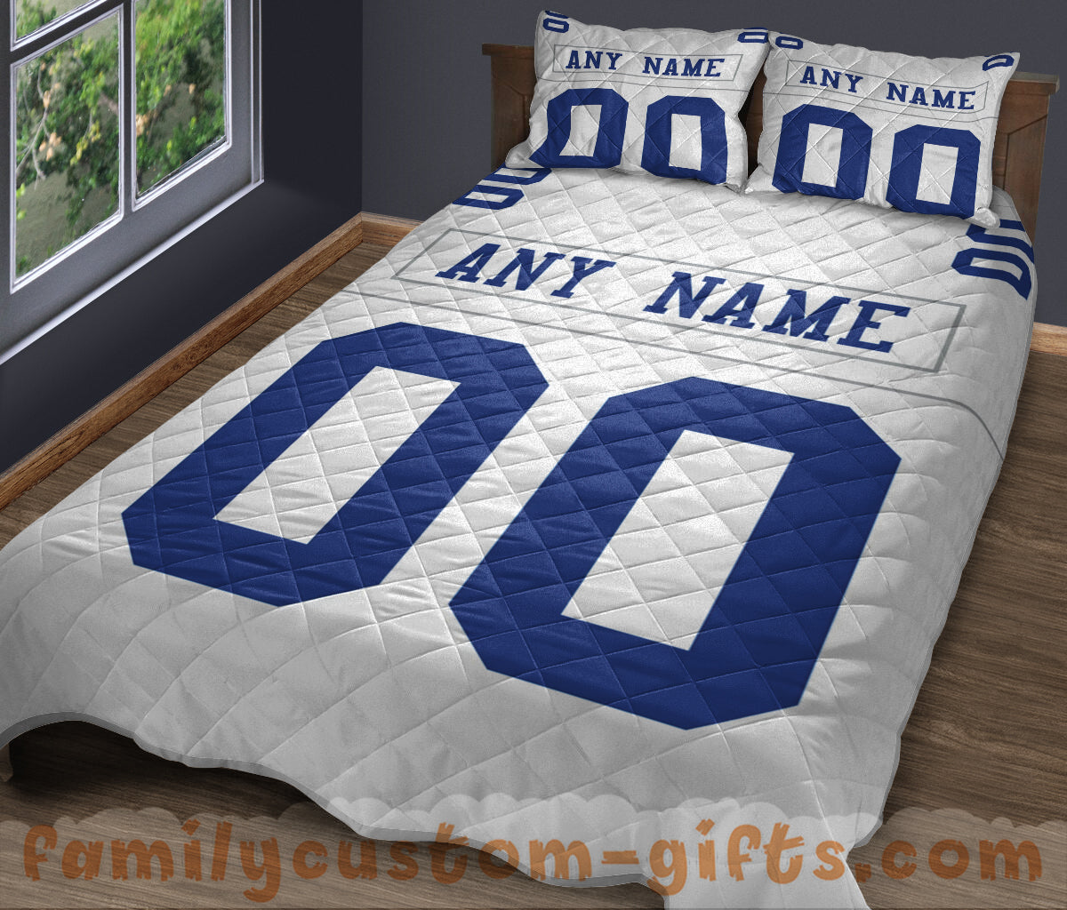 Custom Quilt Sets Dallas Jersey Personalized Football Premium Quilt Bedding for Boys Girls Men Women