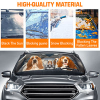 Thumbnail for Custom Windshield Sun Shade for Car Basset Hound Family Driver Car Sun Shade - Car Accessory