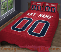 Thumbnail for Custom Quilt Sets Atlanta Jersey Personalized Baseball Premium Quilt Bedding for Boys Girls Men Women