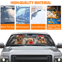 Thumbnail for Custom Windshield Sun Shade for Car Golden Retriever Dog Driver Car Sun Shade - Car Accessory