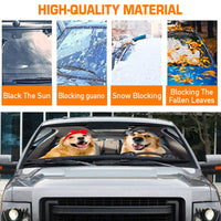 Thumbnail for Custom Windshield Sun Shade for Car Cute Golden Retriever Driver Car Sun Shade - Car Accessory