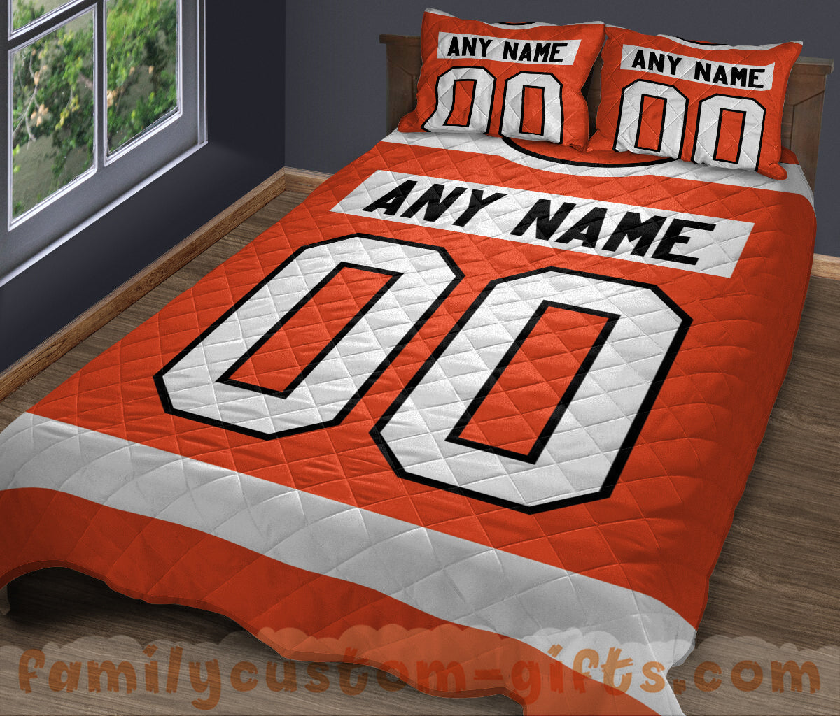 Custom Quilt Sets Philadelphia Jersey Personalized Ice hockey Premium Quilt Bedding for Men Women