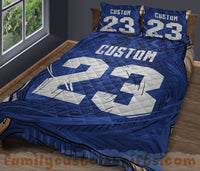 Thumbnail for Custom Quilt Sets North Carolina Jersey Personalized Basketball Premium Quilt Bedding