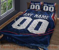 Thumbnail for Custom Quilt Sets Kansas Jersey Personalized Basketball Premium Quilt Bedding for Men Women