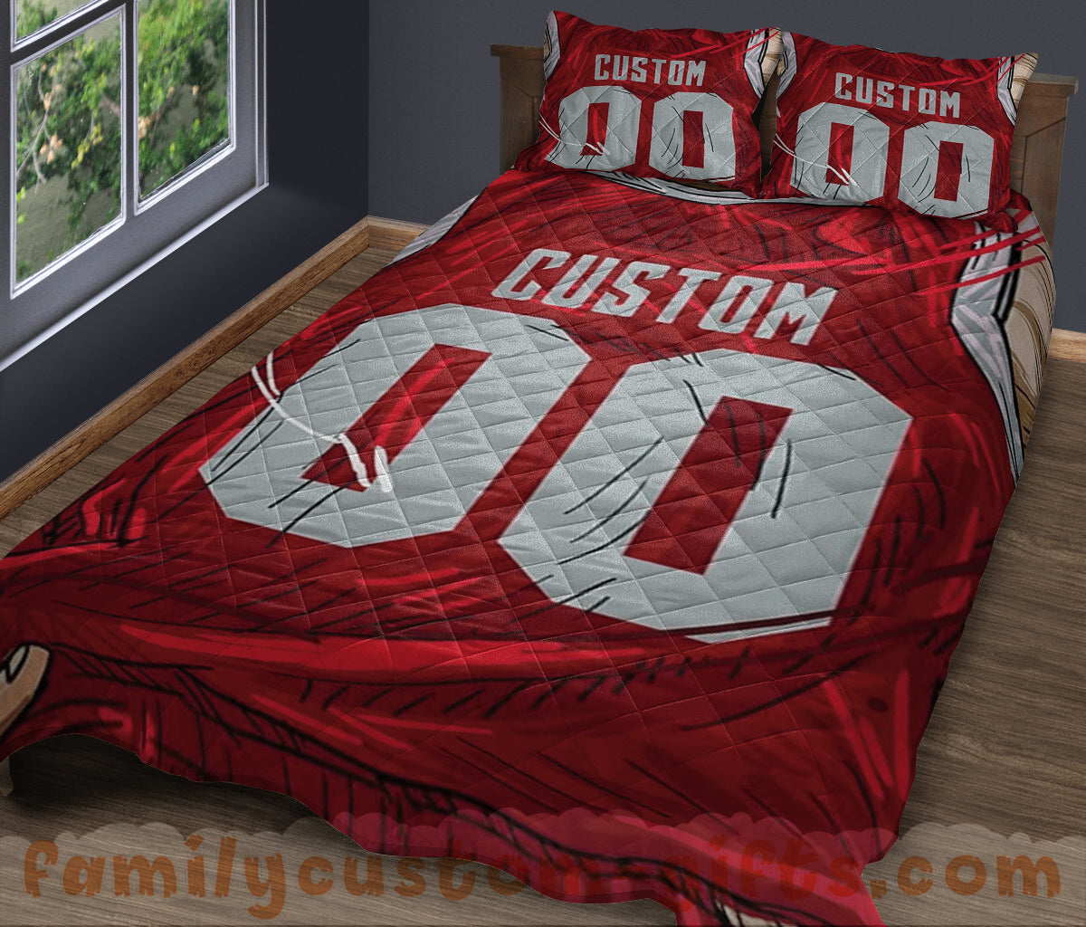 Custom Quilt Sets Houston Jersey Personalized Basketball Premium Quilt Bedding for Men Women
