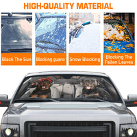 Thumbnail for Custom Windshield Sun Shade for Car Cute Rottweiler Driver Car Sun Shade - Car Accessory