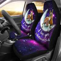 Thumbnail for Custom Car Seat Cover I Love You To The Moon And Back Horse Seat Covers for Cars