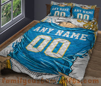 Thumbnail for Custom Quilt Sets Los Angeles Jersey Personalized Football Premium Quilt Bedding for Men Women