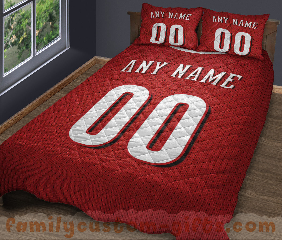 Custom Quilt Sets Cincinnati Jersey Personalized Baseball Premium Quilt Bedding for Boys Girls Men Women