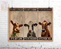Thumbnail for Custom Poster Prints Wall Art Cow Cattle It's Not A Phase Personalized Gifts Wall Decor