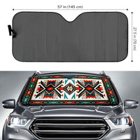 Thumbnail for Custom Windshield Sun Shade for Car Native American Patterns Car Sun Shade - Car Accessory