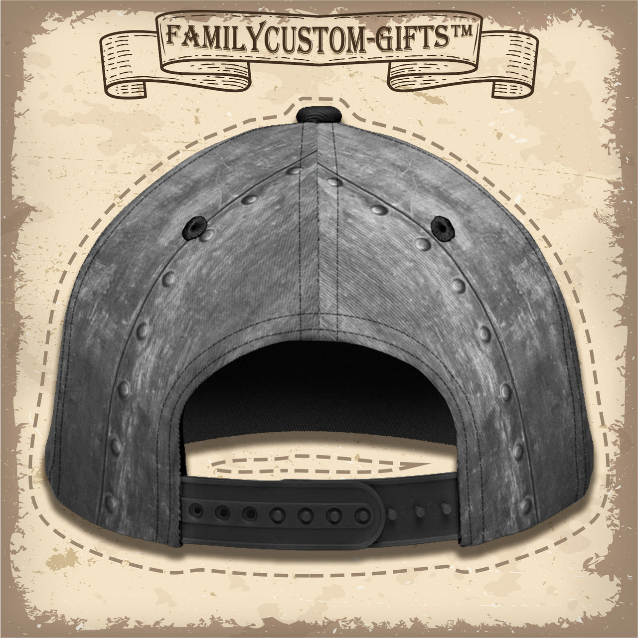 Skull Vintage Custom Hats for Men & Women 3D Prints Personalized Baseball Caps