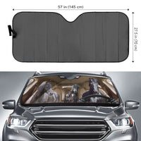 Thumbnail for Custom Windshield Sun Shade for Car Friesian Horse Family Driver Car Sun Shade