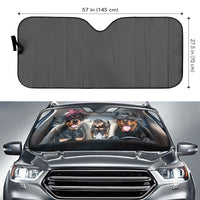 Thumbnail for Custom Windshield Sun Shade for Car Cute Rottweiler Rottie Driver Car Sun Shade - Car Accessory