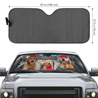 Thumbnail for Custom Windshield Sun Shade for Car Golden Retriever Dog Driver Car Sun Shade - Car Accessory