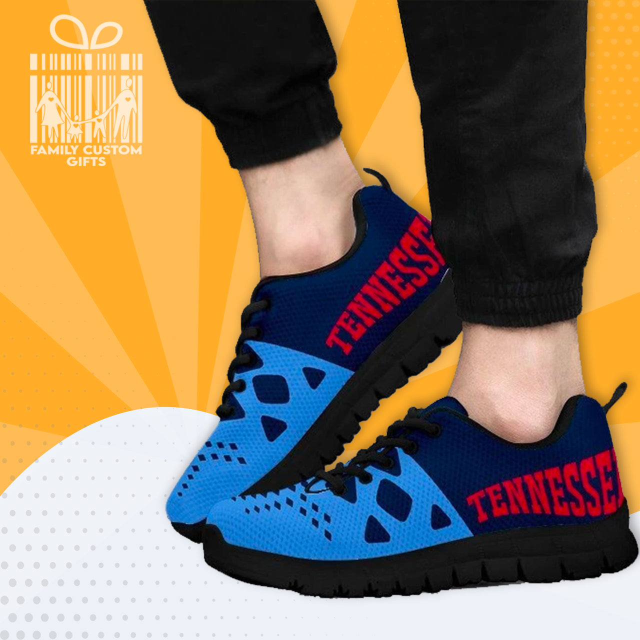 Tennessee Custom Shoes for Men Women 3D Print Fashion Sneaker Gifts for Her Him