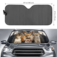 Thumbnail for Custom Windshield Sun Shade for Car Cute Chihuahua Driver Car Sun Shade - Car Accessory