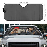 Thumbnail for Custom Windshield Sun Shade for Car Cute Border Terrier Driver Car Sun Shade